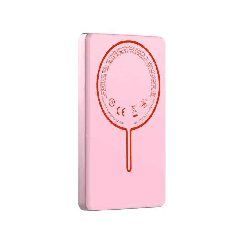 Momax 1-Power Pass 5000mAh Magnetic Wireless Power Bank - Pink