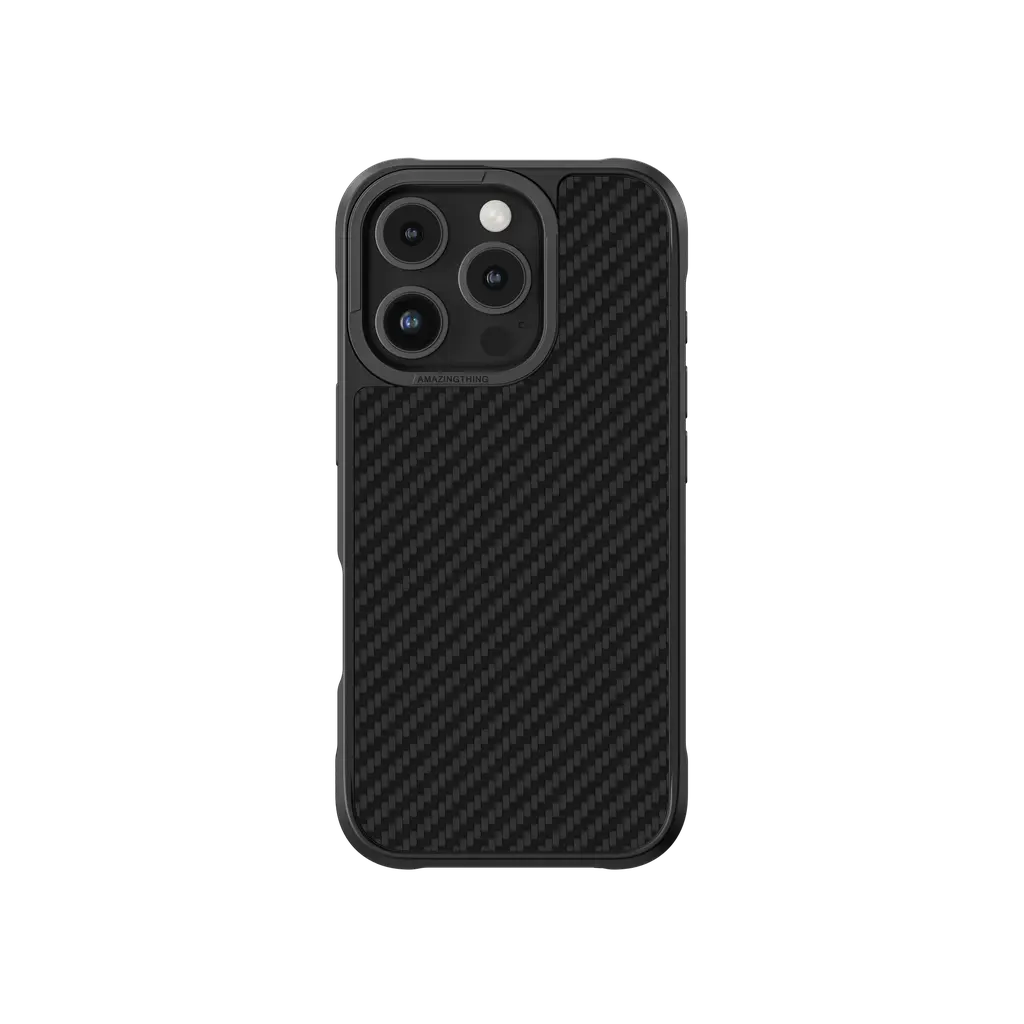AmazingThing Titan Max MagSafe Drop Proof Case for iPhone 16 Pro Max (High-Tech Fiber 1500D) - Black