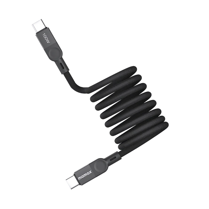 كابل "موماكس إيليت ماج لينك" بمنفذ USB-C مغناطيسي وقدرة 100 واط (2 متر) - لون أسود