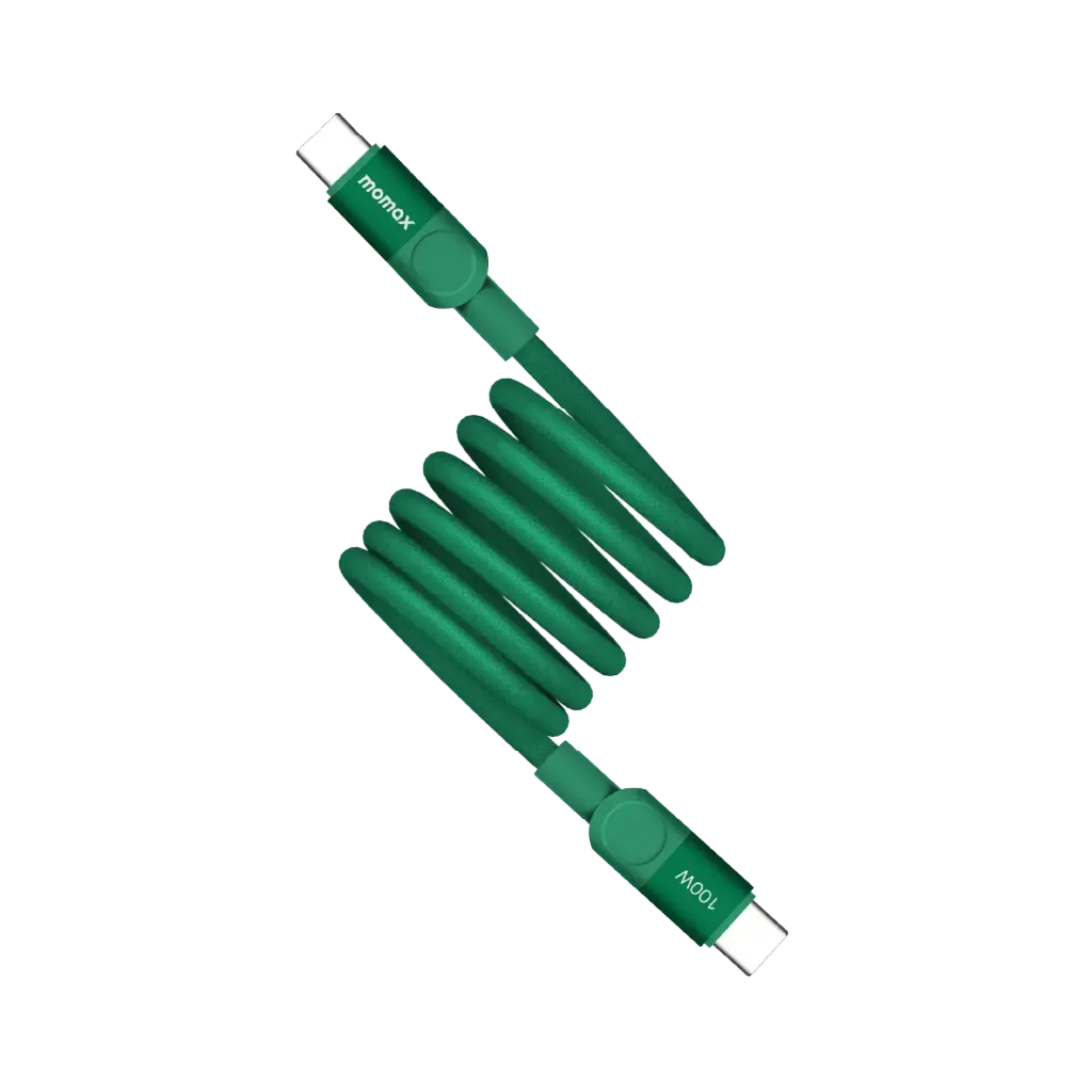 كابل "موماكس ماج لينك" بمنفذ USB-C مغناطيسي وقدرة 100 واط (1 متر) - لون أخضر