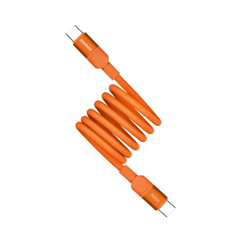 Momax Mag Link 100W USB-C Magnetic Cable (1m) - Orange