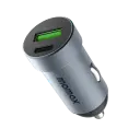 شاحن سيارة "موماكس UC12" بمنفذين وقوة 20 واط - لون رمادي