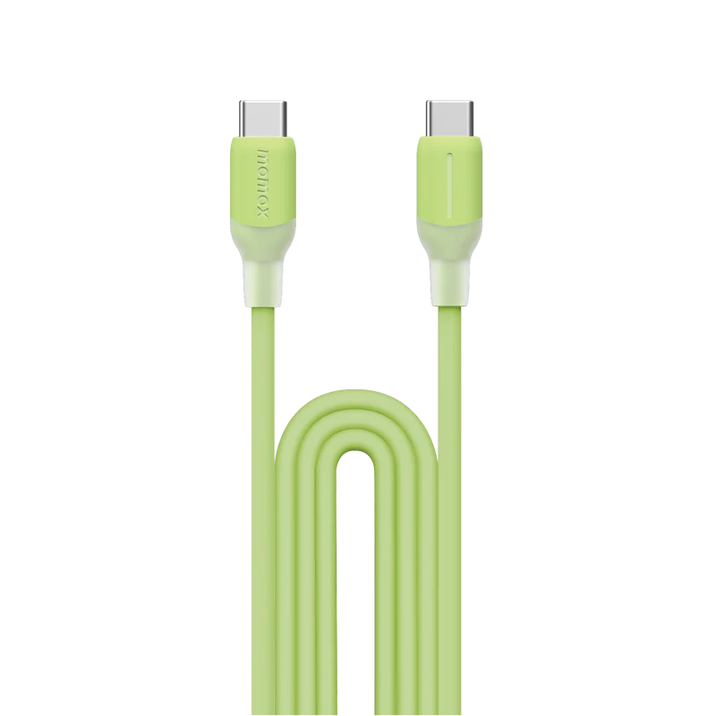 كابل "موماكس 1-لينك فلو" بمنفذ USB-C وقدرة 60 واط (1.2 متر) - لون أخضر