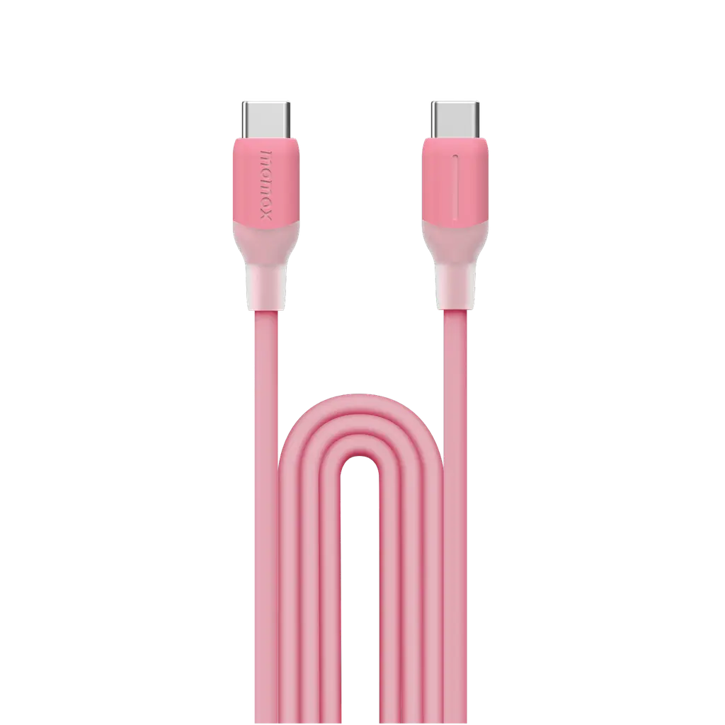 كابل "موماكس 1-لينك فلو" بمنفذ USB-C وقدرة 60 واط (1.2 متر) - لون وردي
