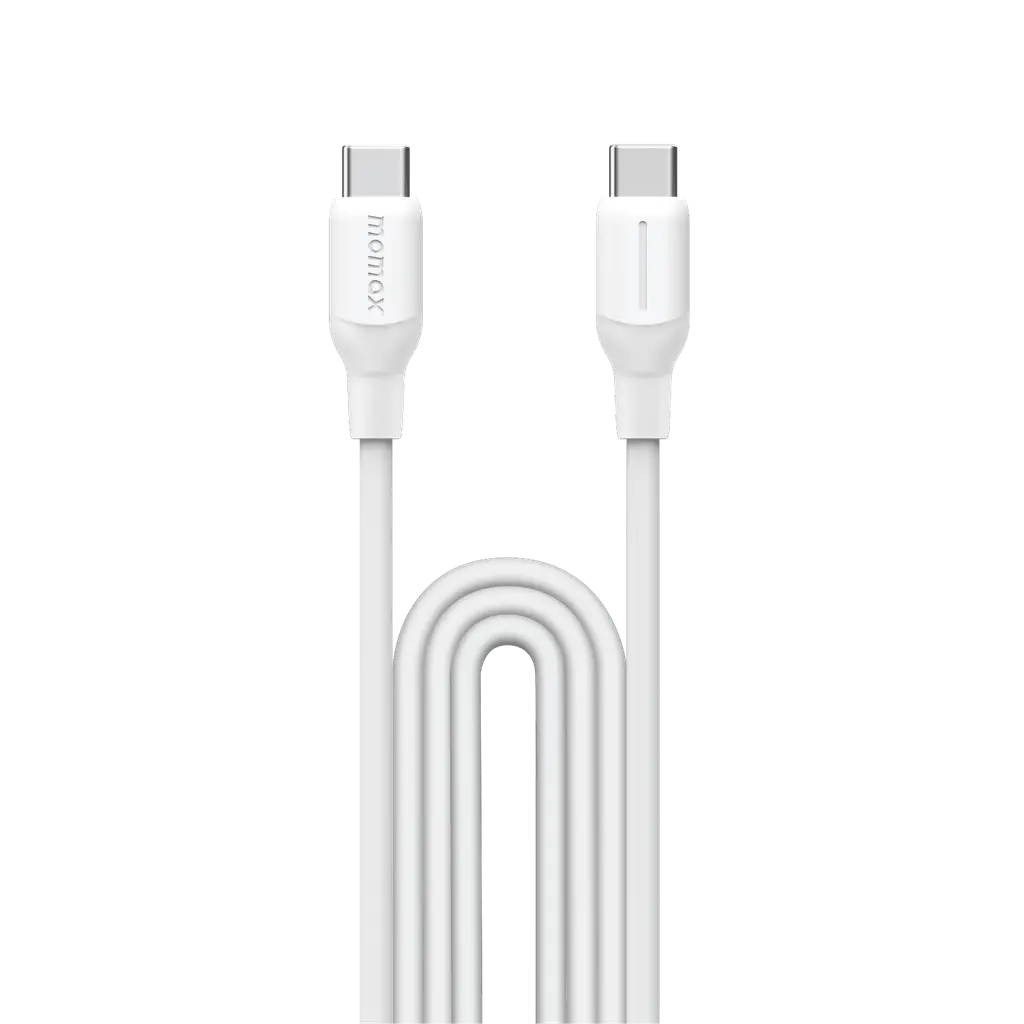 كابل "موماكس 1-لينك فلو" بمنفذ USB-C وقدرة 60 واط (1.2 متر) - لون أبيض