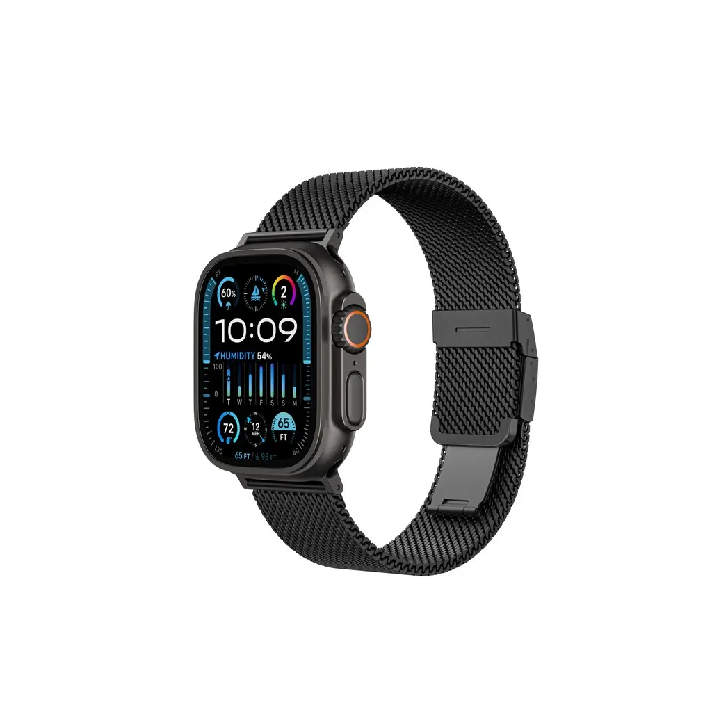 AmazingThing Titan Premium Metal Band for Apple Watch (38-49mm) - Black