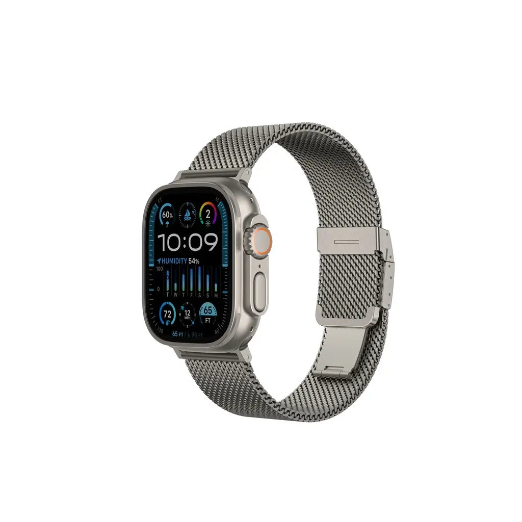 AmazingThing Titan Premium Metal Band for Apple Watch (38-49mm) - Silver