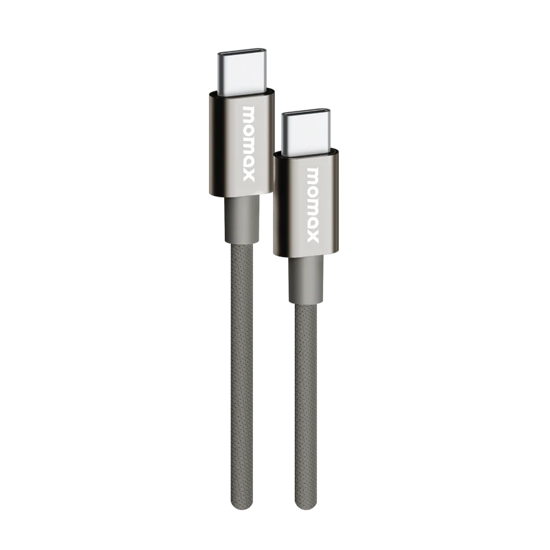كابل "موماكس إيليت" بمنفذ USB-C وقدرة 60 واط (1.5 متر) - لون تيتانيوم