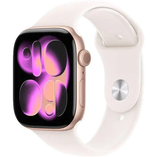 [DNA0050657] ساعة "أبل واتش سيريس 11"  تدعم نظام GPS، مقاس 46 مم - نسخة الشرق الأوسط (Rose Gold, S/M)