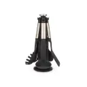 طقم أدوات مطبخ "جوزيف جوزيف إيليفيت" سيليكون مع حامل دوار مكون من 5 قطع - ستانلس ستيل