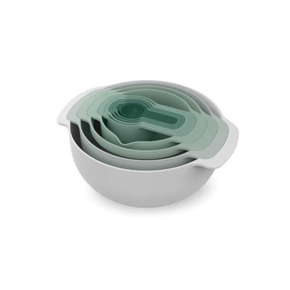 Joseph Joseph Nest Plus Preparation Bowl Set 9-Piece - Sage