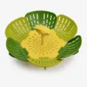 سلة طهي بالبخار قابلة للطي "جوزيف جوزيف بلوم" (Bloom) - لون أخضر