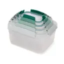 طقم أوعية تخزين محكمة الإغلاق "جوزيف جوزيف نيست لوك" (Nest Lock) مكون من 5 قطع - لون أخضر (Sage)