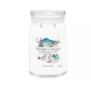 شمعة "يانكي كاندل" (Yankee Candle) الحجم الكبير (Signature Large Jar) - أضواء سحرية ساطعة