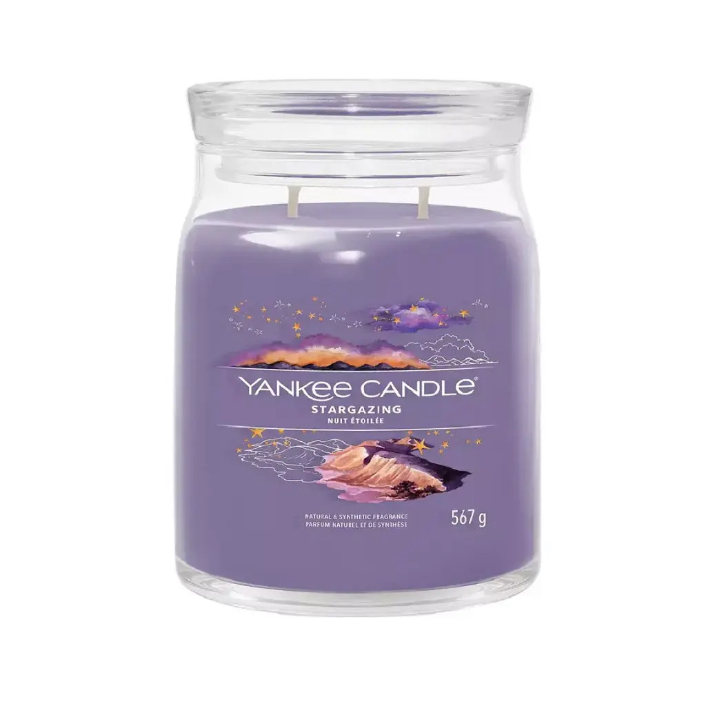 شمعة "يانكي كاندل" (Yankee Candle) الحجم الكبير (Signature Large Jar) - الصبار والأغاف