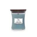 شمعة "وود ويك" (WoodWick) متوسطة بتصميم الساعة الرملية - خشب الميرمية وعشب البحر