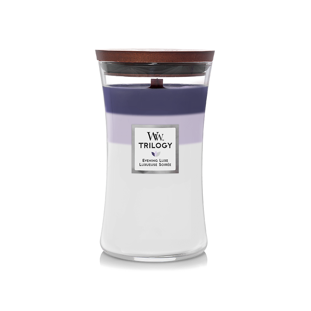 شمعة "وود ويك" (WoodWick) ثلاثية الطبقات (Trilogy) كبيرة - إيفنينج لوكس