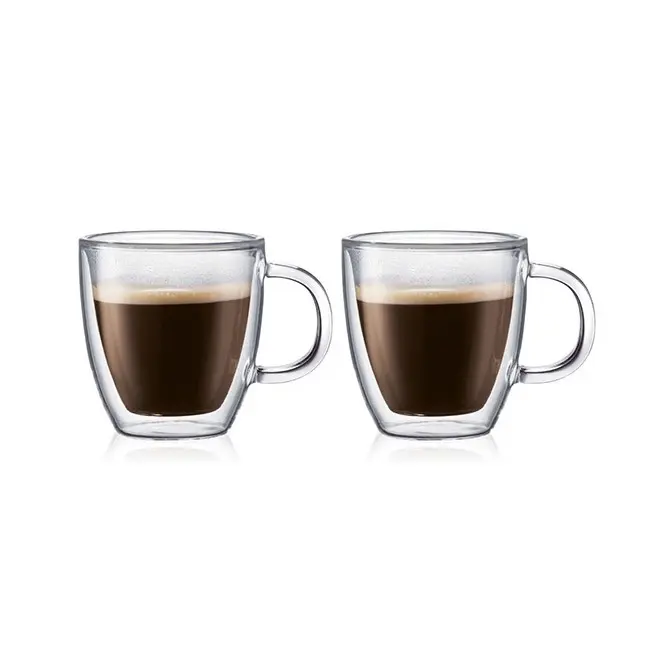 Bodum Bistro Double Wall Espresso Mug 150ml - 2-Piece Set