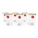 Bodum Melior Gold Double Wall Istikana Glass 100ml - 6-Piece Set