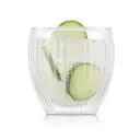 Bodum Pavina Double Wall Glass with Ribs 200ml - 2-Piece Set