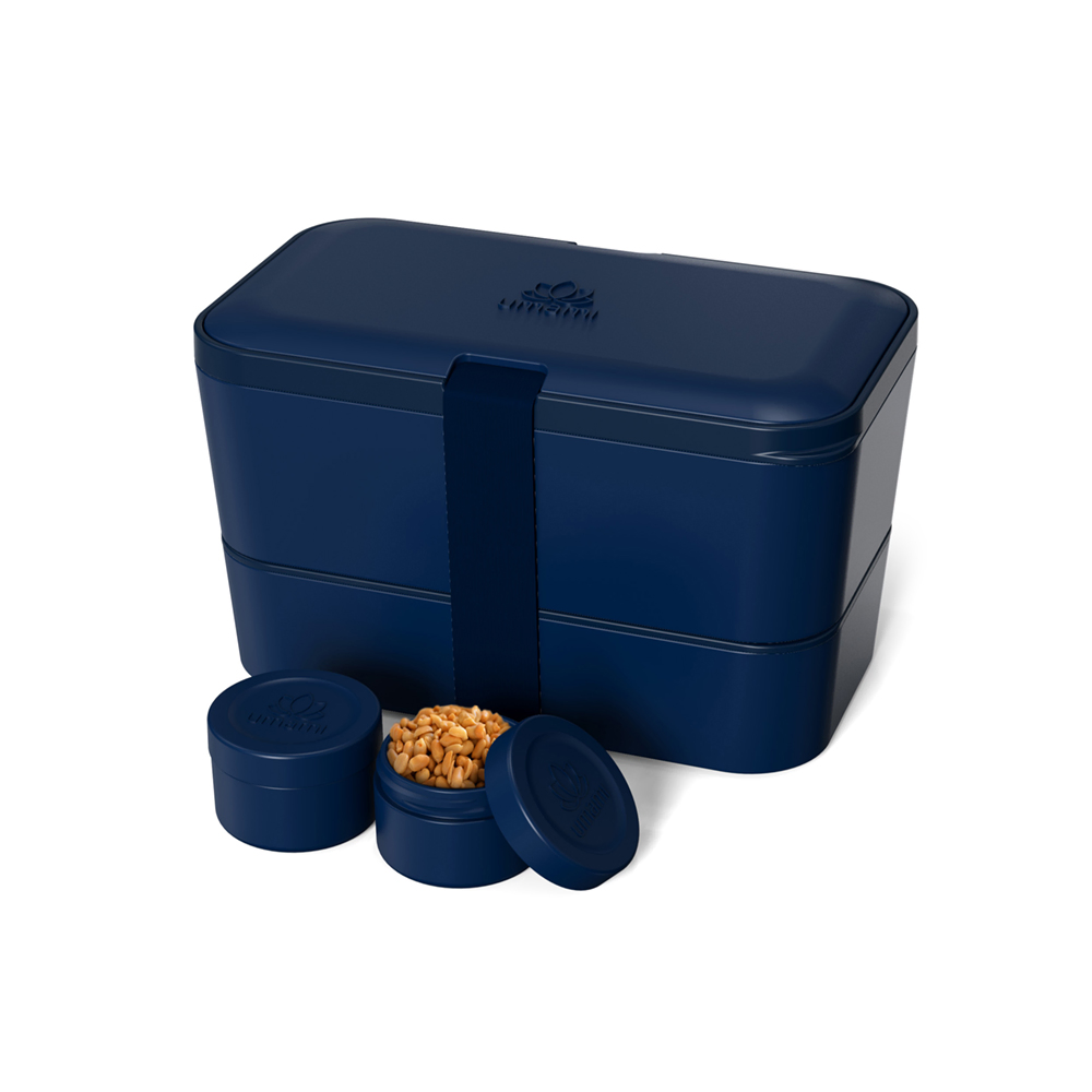 صندوق غداء "أومامي" قابل للتكديس (Nestable Bento Box) - لون كحلي