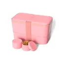 صندوق غداء "أومامي" قابل للتكديس (Nestable Bento Box) - لون وردي مرجاني