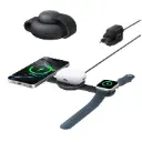 محطة شحن لاسلكي "أنكر ماغ غو"  بتصميم 3 في 1 قابل للطي، متوافقة مع تقنية Qi2 وبقدرة 15 واط - بلون أسود