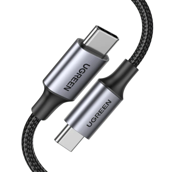 UGREEN USB-C to USB-C 100W Braided Cable, 1m - Black
