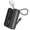 بروميت (Neo-10) بنك طاقة (Power Bank) بسعة 10000 مللي أمبير وقوة 30 واط مع كابل USB-C مدمج وشاحن لساعة آبل - رمادي