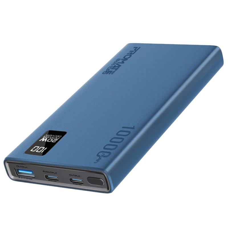 Promate Bolt-10PD 10000mAh 20W Power Bank - Blue