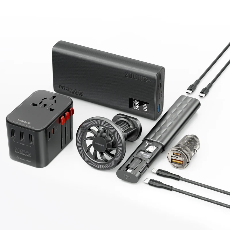 بروميت (PowerGear-Pro) مجموعة السفر والطاقة المحمولة 8 في 1