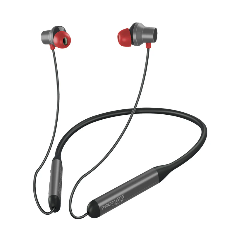 بروميت (Velcon) سماعات أذن لاسلكية (Neckband) مع تقنية إلغاء الضوضاء النشطة (ANC) - أسود