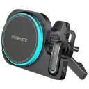 بروميت (MagMount-BT) شاحن سيارة لاسلكي (MagSafe) 2 في 1 بقدرة 15 واط مع سماعة أذن أحادية مدمجة بخاصية إلغاء الضوضاء البيئية (ENC)