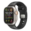 بروميت (SiliBand-DC) سوار ساعة آبل من السيليكون بلونين - أسود