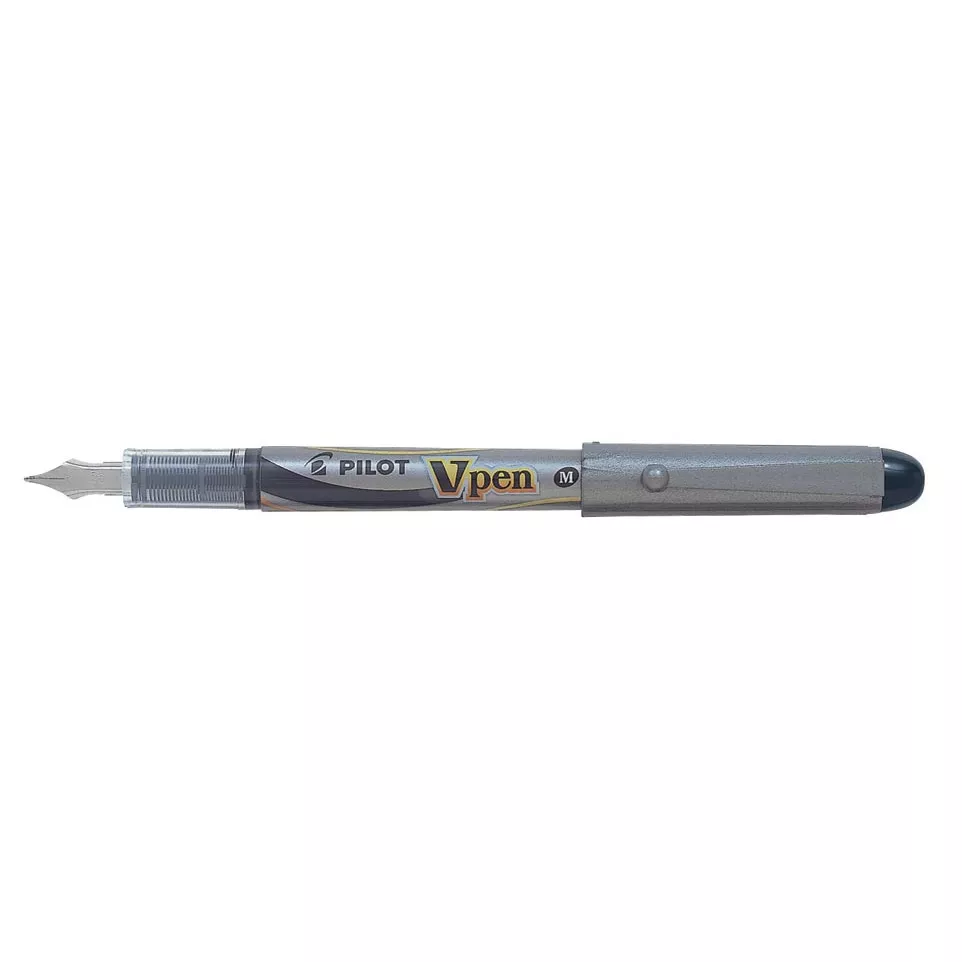 بايلوت (V-Pen) قلم حبر سائل للاستخدام لمرة واحدة، سن متوسط - أسود - SVP-4M-B