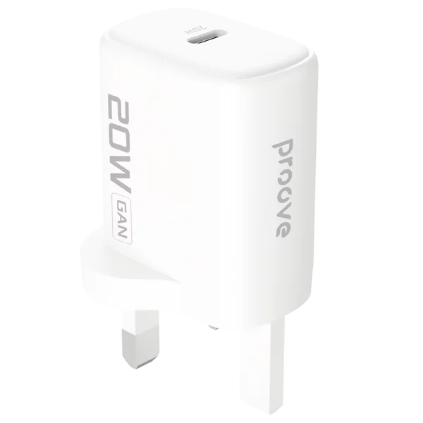 Proove Wall Charger Silicone Power 2 20W (Type-C) UK Plug - White