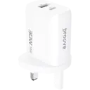 Proove Wall Charger Silicone Power 2 30W (Type-C + USB) UK Plug - White