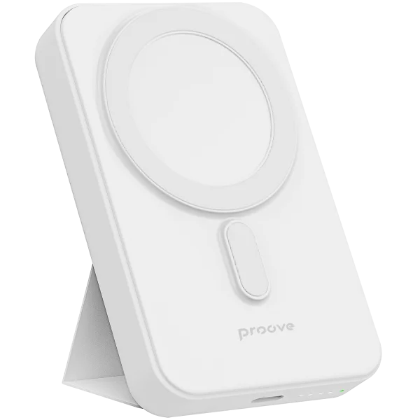 بروفي (Proove Hyperion) بنك طاقة (باور بانك) موديل 2025، بقدرة 20 واط وسعة 10000 مللي أمبير - أبيض