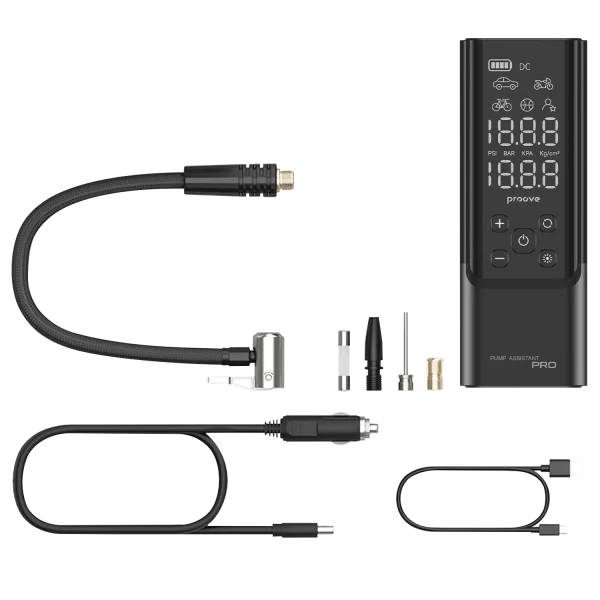 بروفي (Proove Pump Assistant Pro) مضخة هواء محمولة - أسود