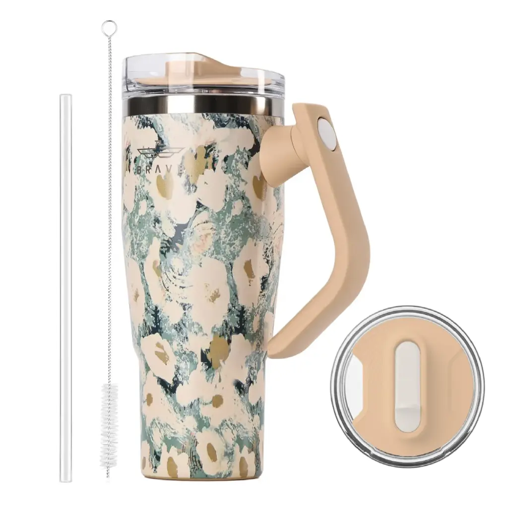Brave TempGuard Travel Mug Thermal Tumbler 03 - Yellow Rose