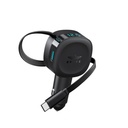 Brave 60W Dual Port Car Charger with Retractable USB-C Cable BCC-28