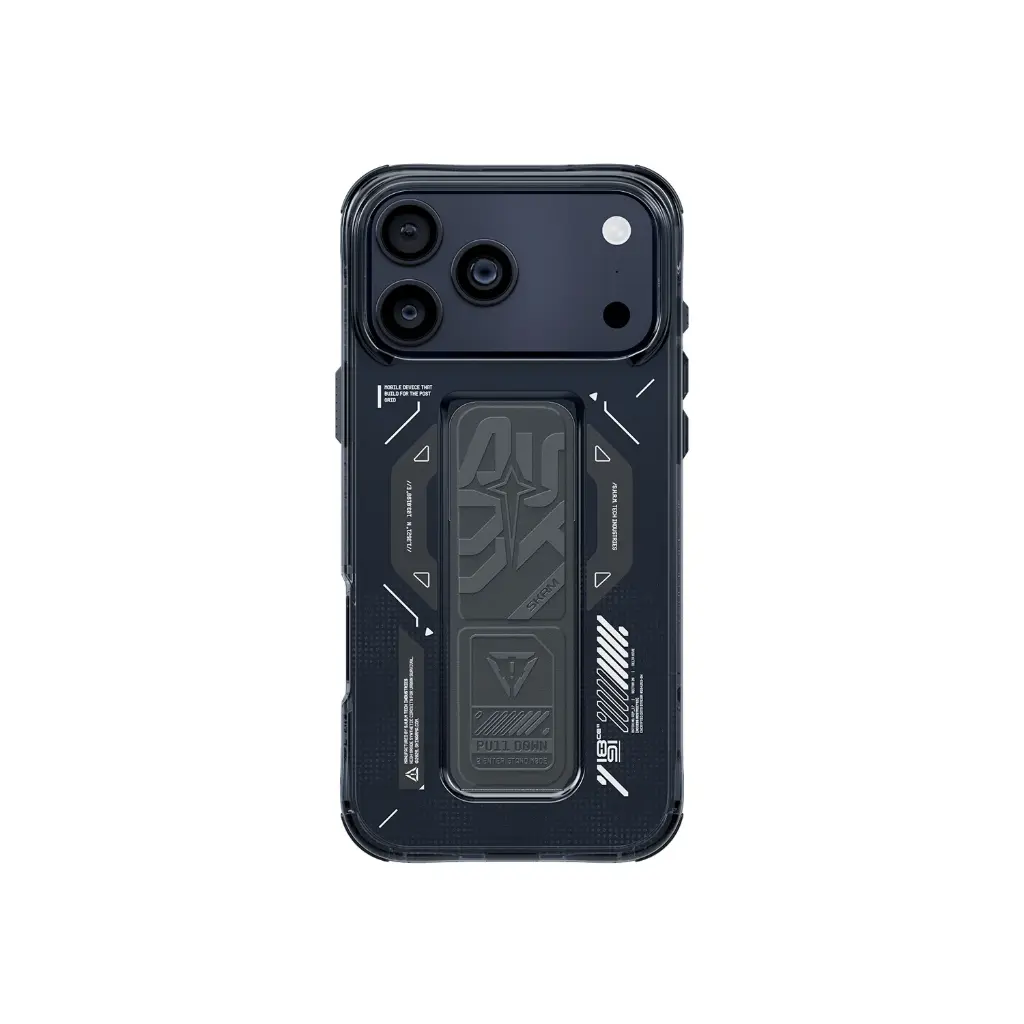 Skinarma HELIO Mag-Charge Case with Grip-Stand for iPhone 17 Pro Max - Graphite