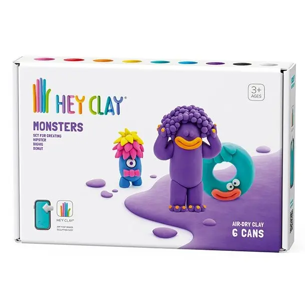 HEY CLAY - Monsters: Hipster, Cyclops, Donut 6 Cans