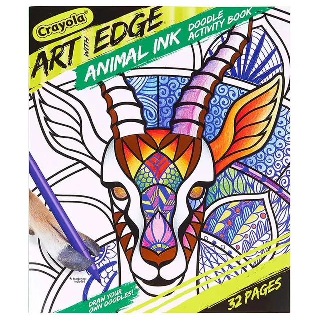 Crayola Art With Edge, Animal Ink Doodle Activity Book