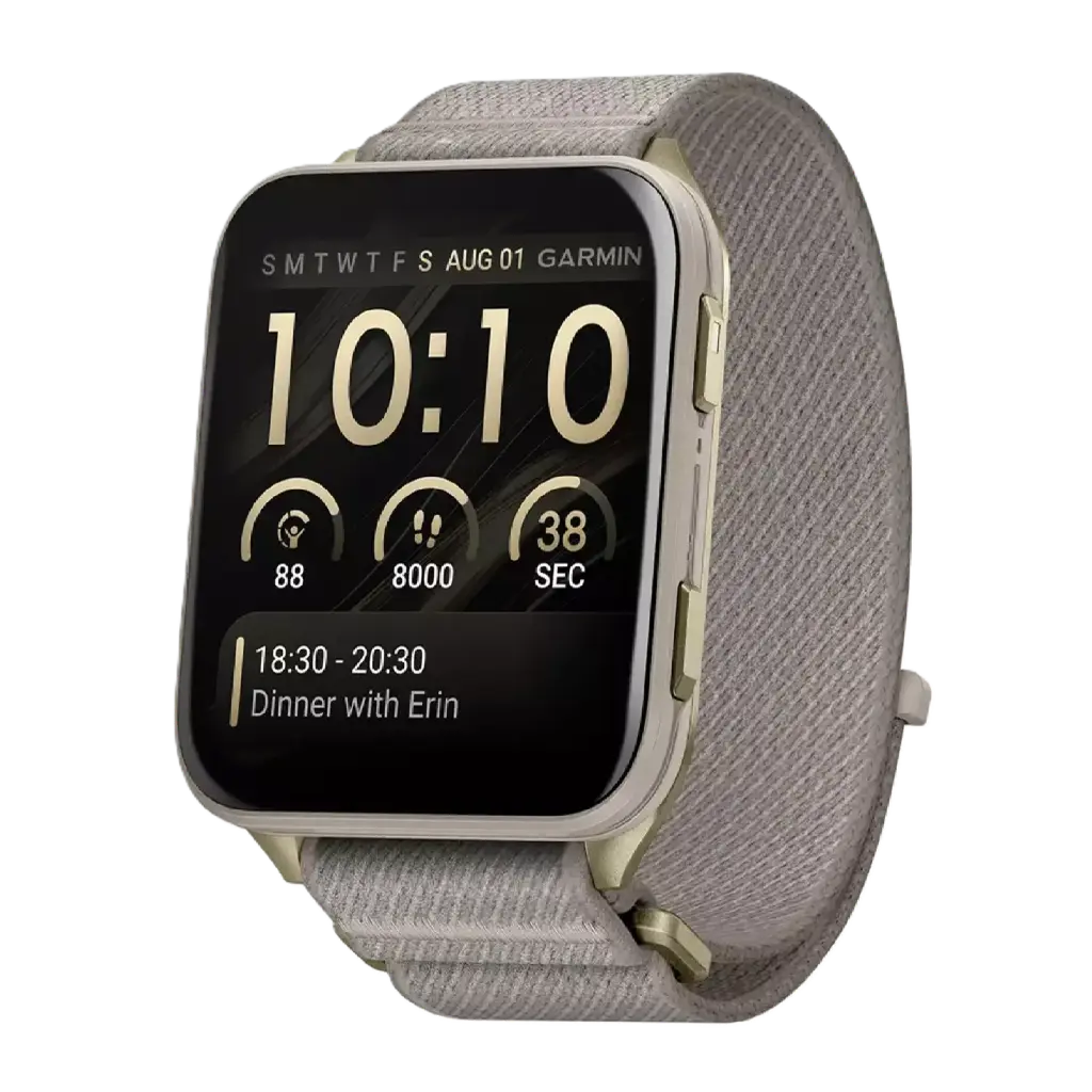 Garmin Venu X1 GPS Fitness Smartwatch - Soft Gold & Grey