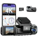 أزدومي M550 Pro كاميرا داش كام بـ 2 قناة ودقة 4K مع بطاقة ذاكرة 64 جيجابايت