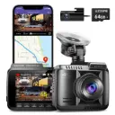 أزدومي GS63H PRO كاميرا داش كام بـ 2 قناة ودقة 4K مع بطاقة ذاكرة 64 جيجابايت