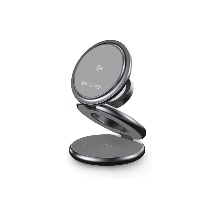 راف باور  شاحن لاسلكي 3 في 1 قابل للطي (Premium Foldable) موديل RP-WC1008 بقدرة 15 واط