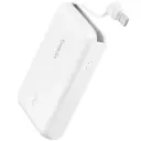 بيلكين (Belkin) باور بانك سعة 10000 مللي أمبير مع كابل USB-C مدمج - لون أبيض
