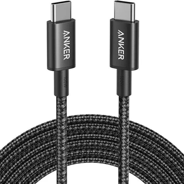 أنكر (Anker) كابل 333 من USB-C إلى USB-C بقدرة 100W وطول 3.3ft - أسود